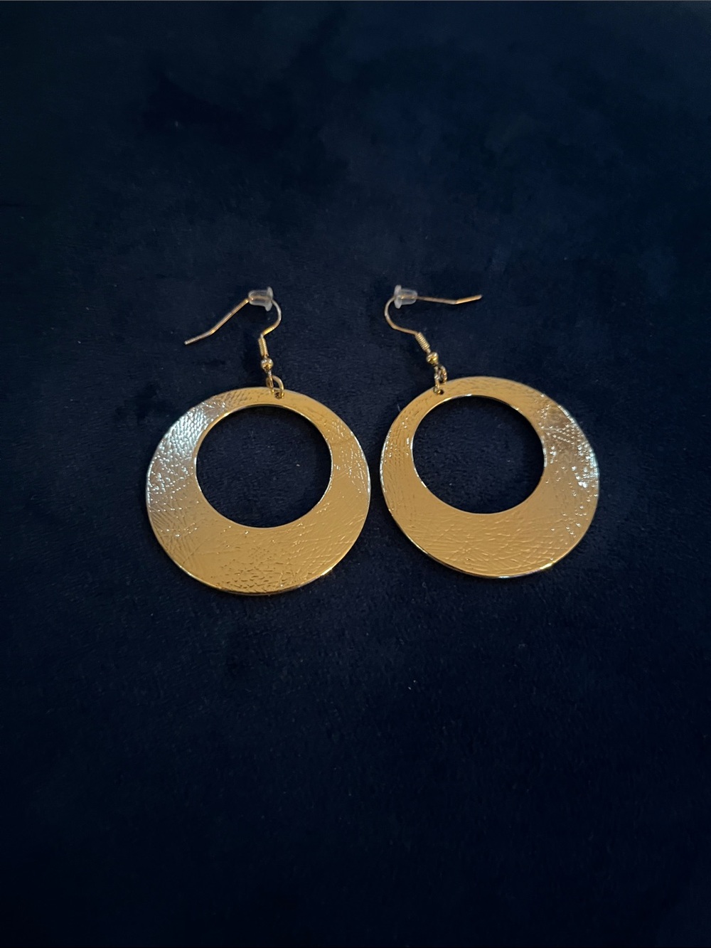 Gold Open Circle Drop Earrings - Women Jewelry
